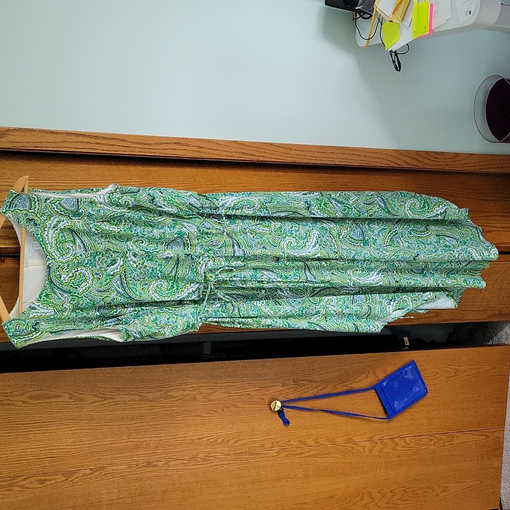 Sleeveless Paisley Jumpsuit Size 18W